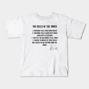 We're Alive: Rules of The Tower (New Old Design) Kids T-Shirt